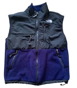 THE NORTH FACE POLARTEC RETRO black blue Fleece VEST Men's sz M